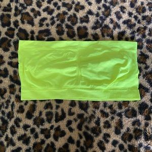 Neon yellow bandeau/ tube top